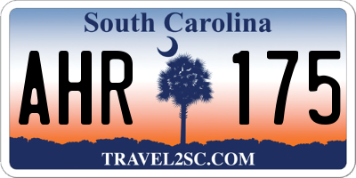 SC license plate AHR175
