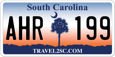 SC license plate AHR199