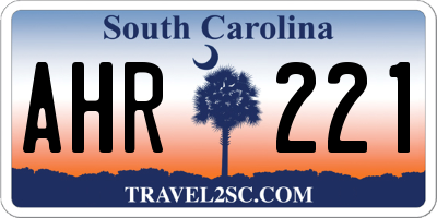 SC license plate AHR221