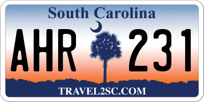 SC license plate AHR231