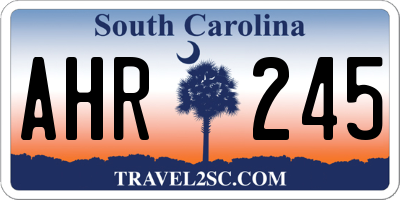 SC license plate AHR245