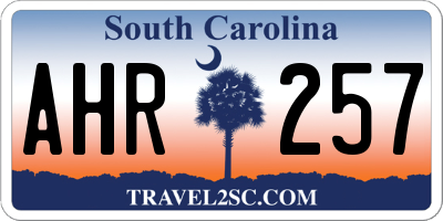 SC license plate AHR257