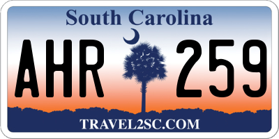 SC license plate AHR259
