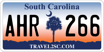 SC license plate AHR266