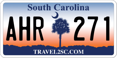 SC license plate AHR271