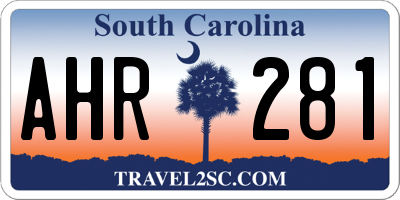SC license plate AHR281