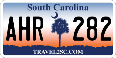 SC license plate AHR282