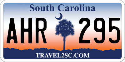 SC license plate AHR295