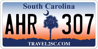 SC license plate AHR307