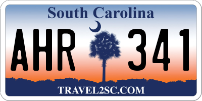 SC license plate AHR341