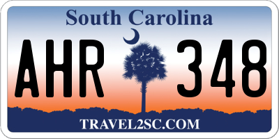 SC license plate AHR348