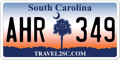 SC license plate AHR349