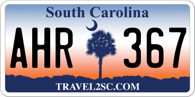 SC license plate AHR367