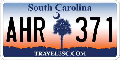 SC license plate AHR371