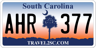 SC license plate AHR377