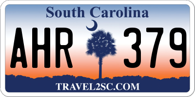 SC license plate AHR379