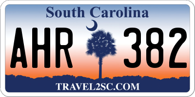 SC license plate AHR382