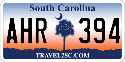 SC license plate AHR394