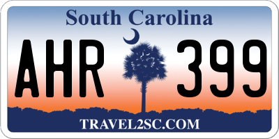 SC license plate AHR399