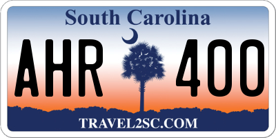 SC license plate AHR400