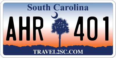 SC license plate AHR401