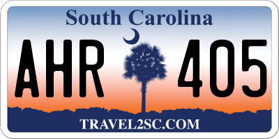 SC license plate AHR405