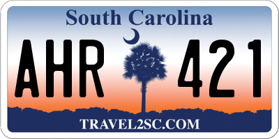 SC license plate AHR421
