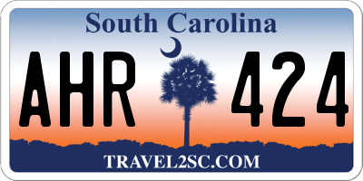 SC license plate AHR424