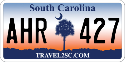 SC license plate AHR427