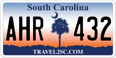 SC license plate AHR432