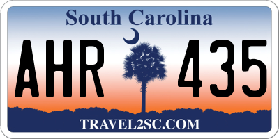 SC license plate AHR435
