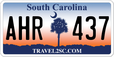 SC license plate AHR437