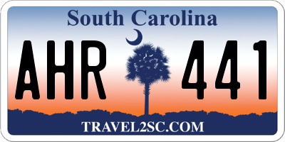 SC license plate AHR441