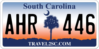 SC license plate AHR446