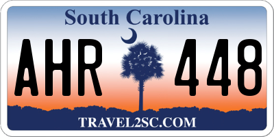 SC license plate AHR448