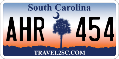 SC license plate AHR454