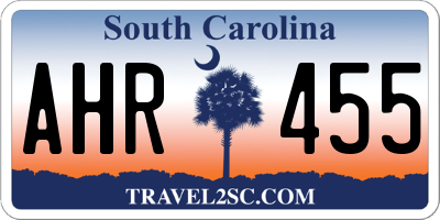 SC license plate AHR455