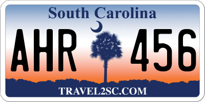 SC license plate AHR456