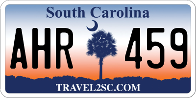 SC license plate AHR459
