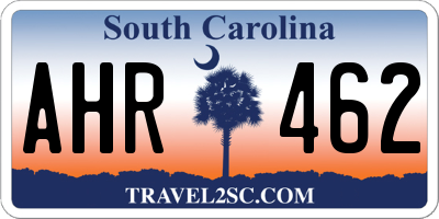 SC license plate AHR462
