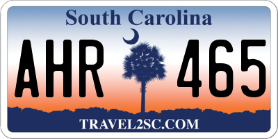 SC license plate AHR465