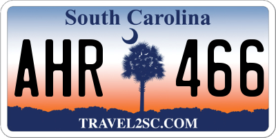SC license plate AHR466