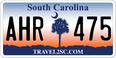 SC license plate AHR475