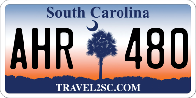 SC license plate AHR480