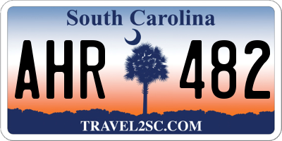 SC license plate AHR482