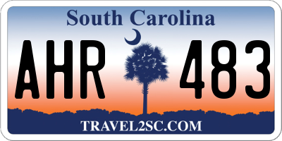SC license plate AHR483