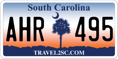 SC license plate AHR495