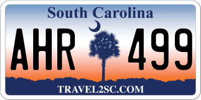 SC license plate AHR499