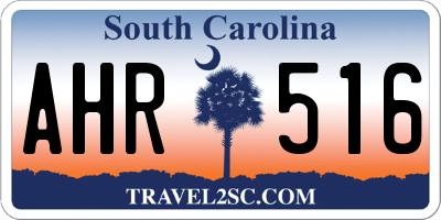 SC license plate AHR516