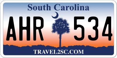 SC license plate AHR534